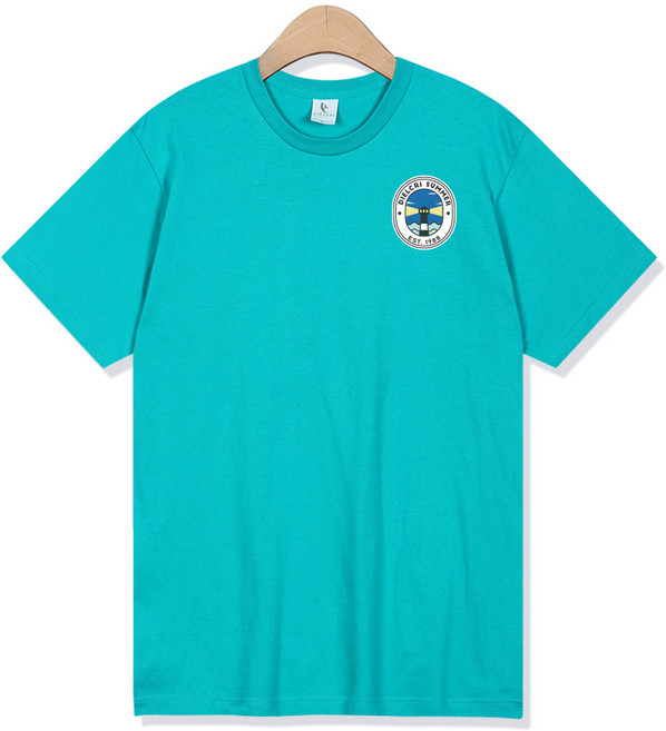 디엘크리 남성용 등대 로고 17수 반팔 티셔츠