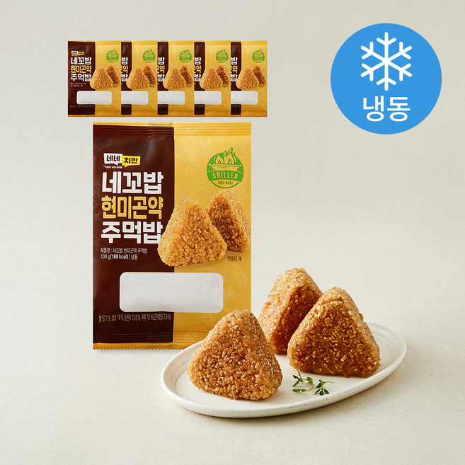 네네치킨 네꼬밥 현미 곤약 주먹밥 (냉동), 100g, 6개