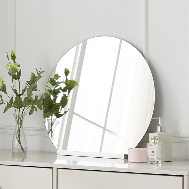 어썸 노프레임 화장대거울 400, 실버