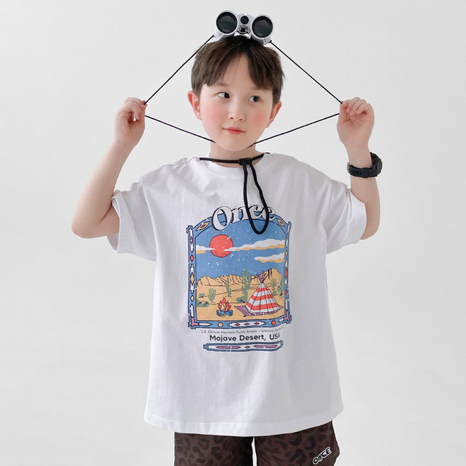 베리클로젯 썸머 캠프닉 형제 등원룩 반팔 티셔츠