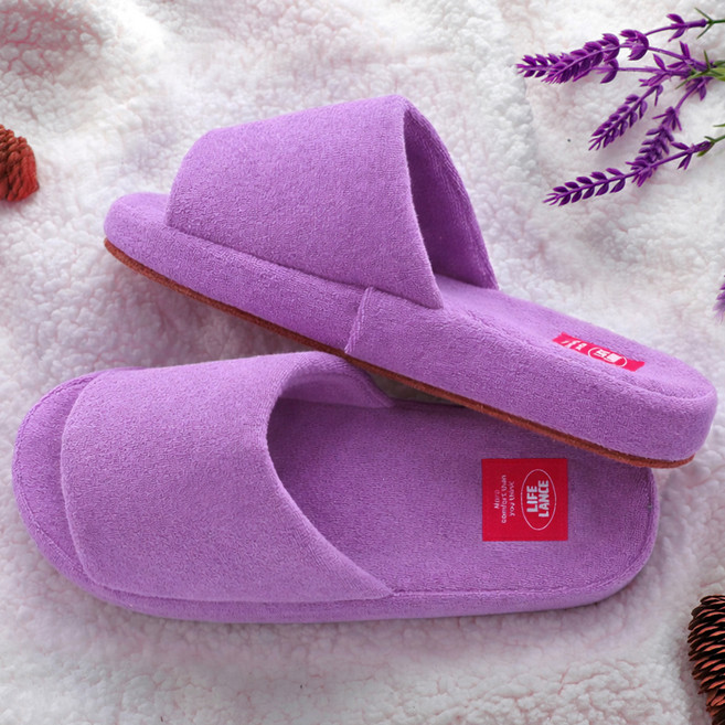라이프란스 층간소음 거실화 테리 폼 슬리퍼, 퍼플, 1개