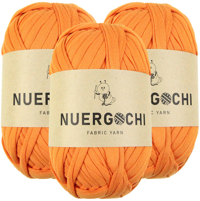 JSTrading 누에르고치 패브릭 얀 뜨개실 100g, 05 텐저린 귤색, 3개