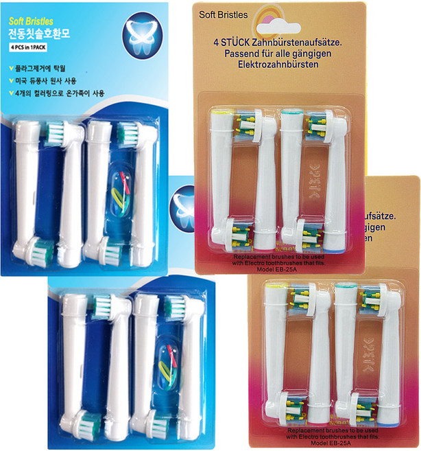 電動牙刷替換刷頭 Sensitive 8入+Floss Action 8入組, 1組, EB-17A( Sensitive), EB-25A(Floss Action)