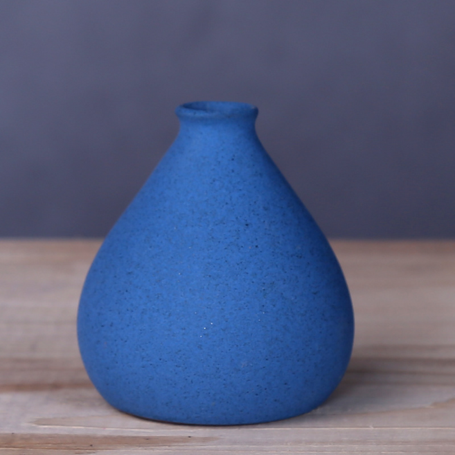 은희마법 모던 인테리어 세라믹 미니 꽃병, 마린블루