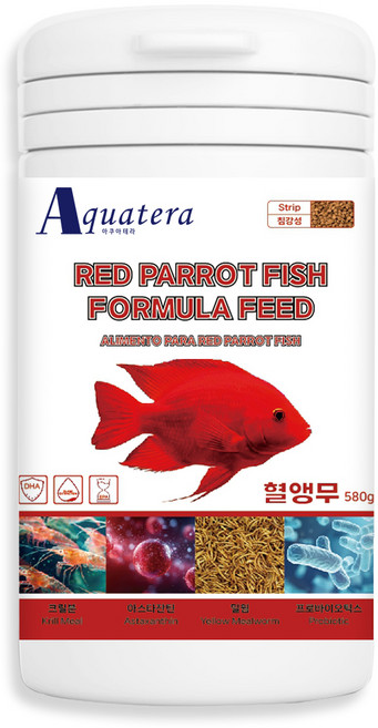 아쿠아테라 프리미엄 혈앵무사료 침강성, 580g, 1개