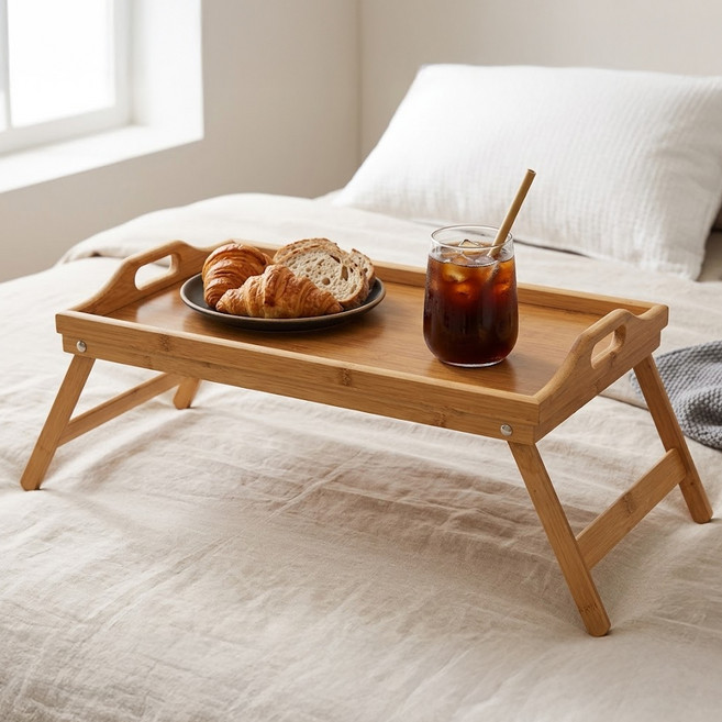 루아즈 접이식 우드 베드 트레이, 혼합색상