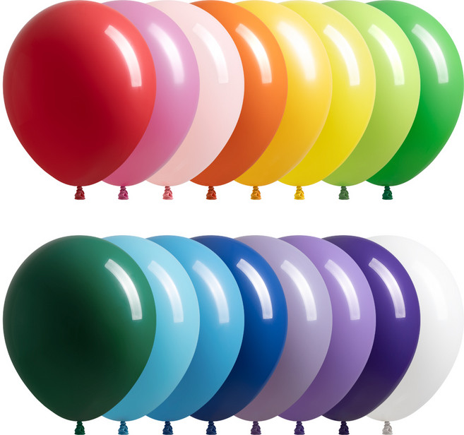 조이벌룬 레인보우 혼합 풍선 13cm, 랜덤발송, 100개