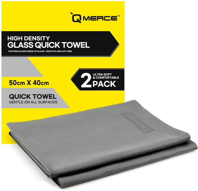 큐머스 고밀도 글래스 퀵타월 2p, 그레이, 1개