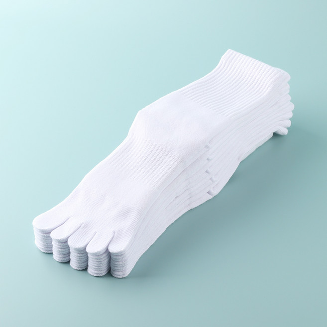 슈퍼베이직 남성용 1880 두꺼운 쿠션 장목 발가락 양말 5켤레