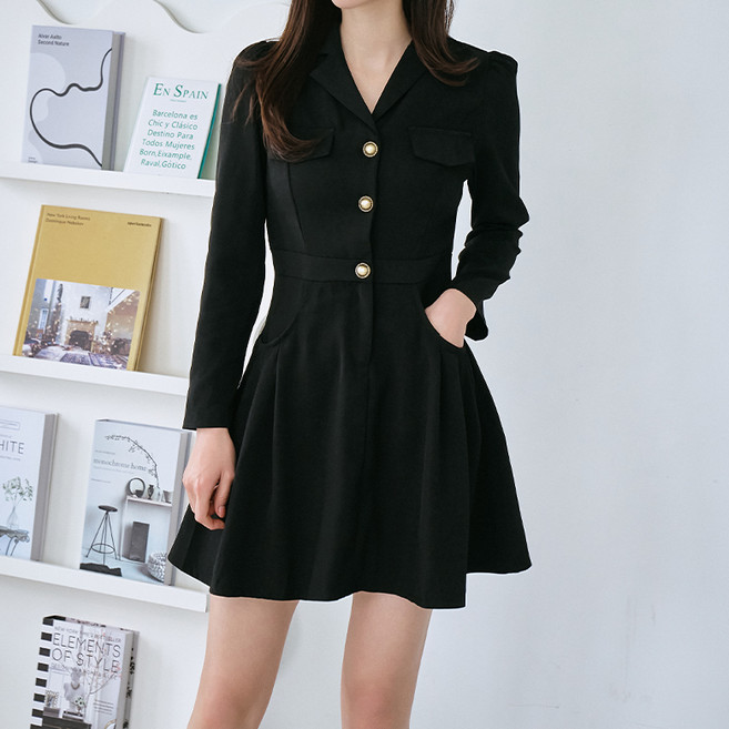 구디프 여성용 드뮤어 셔츠 정장 원피스