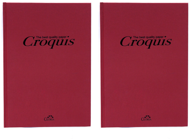 전송상사 하드커버 크로키북 105g 양장 적색, A5, 2개