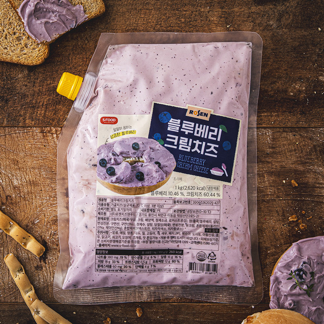 로젠 블루베리 크림치즈, 1kg, 1개입, 1개