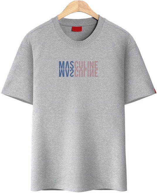 다꾸앙 남성용 여름 반팔 투톤레터링 티셔츠 E04DKA_DU3841