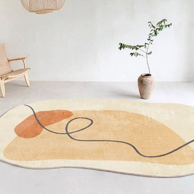 네오펀 와비사비풍 거실 인테리어 크리스탈벨벳 러그 스타일 B