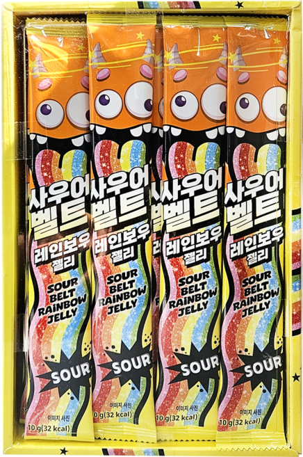 사우어 벨트 레인보우 젤리, 10g, 48개