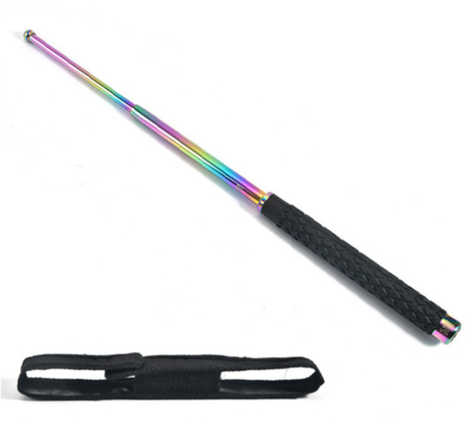 잇곰 차량 호신용 다이아 삼단봉 방망이 레인보우, 1개