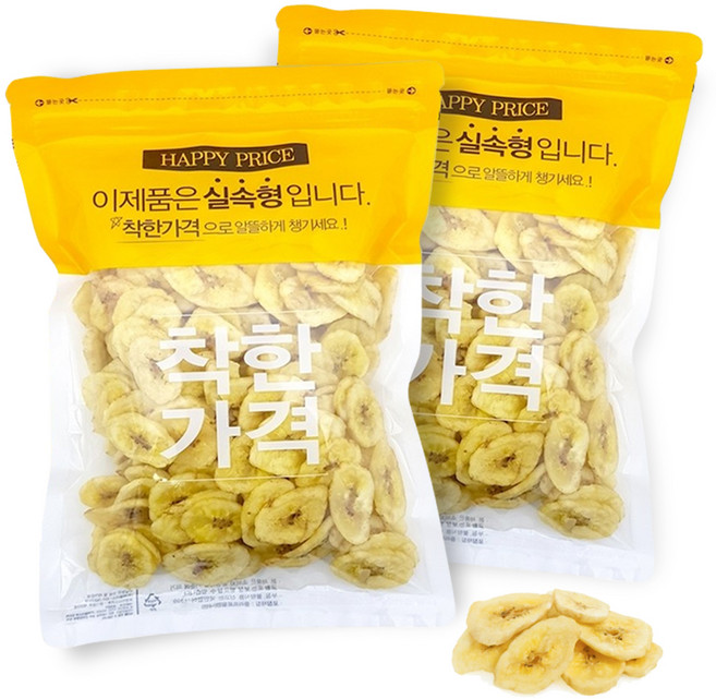 견과공장 바나나칩, 2개, 400g