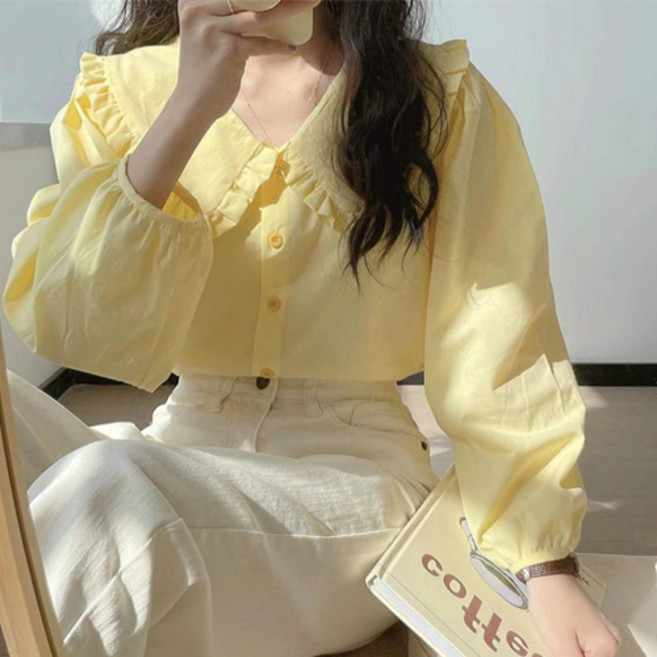 아이캔심플 여성용 아이캔심플 봄 데일리 프레시 소프트 컬러 셔츠