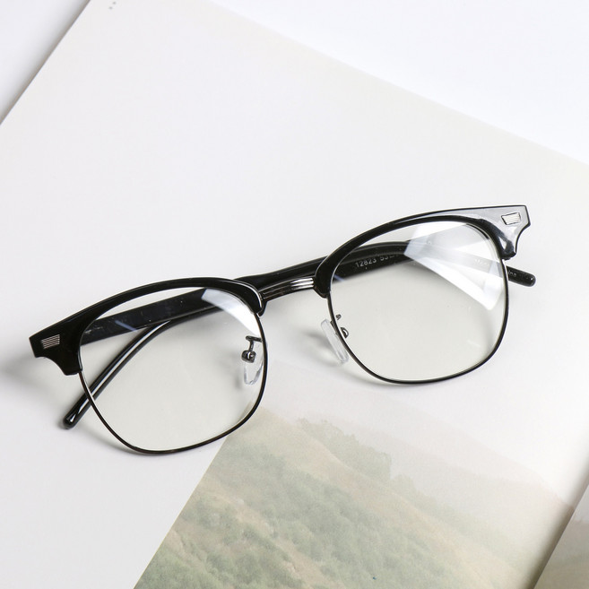 멜라크메 사각 반뿔테 E386