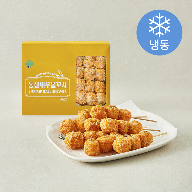 지엔씨푸드 통살새우볼꼬치 10개입 (냉동), 450g, 1개
