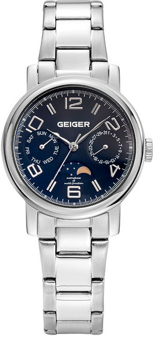 가이거 여성용 문페이즈 멀티펑션 메탈시계 GE8026