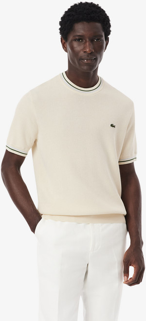 라코스테 남성용 링스링스 반팔 면 스웨터 AH9301-55G