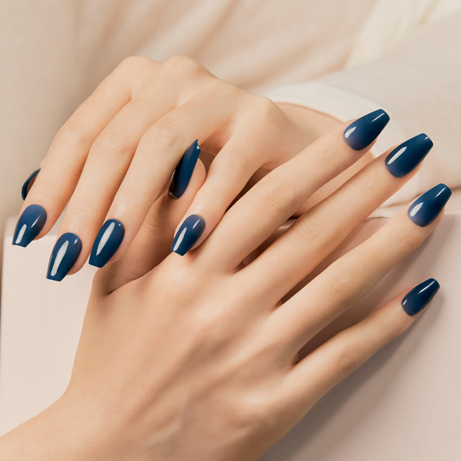 데싱디바 매직프레스 컬러 네일팁 세트, 1개, 클리어 네이비