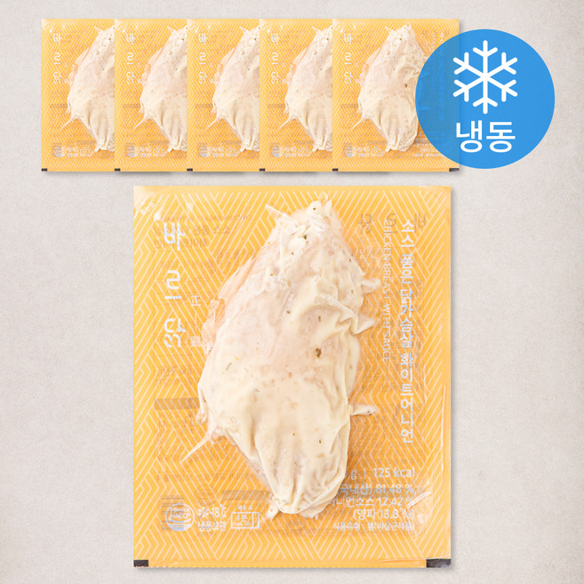 바르닭 소스 품은 닭가슴살 화이트어니언 (냉동), 100g, 1개입, 6개