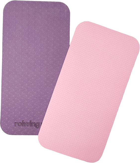 로이윙 TPE 팔꿈치 무릎 관절 보호 투톤 매트, 퍼플 + 핑크, 2개