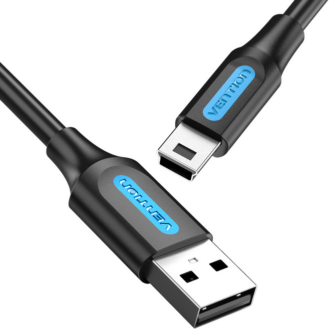 VEnTIOn 威迅 USB A to 迷你5針傳輸線 COM, 1個, 3m, 黑色