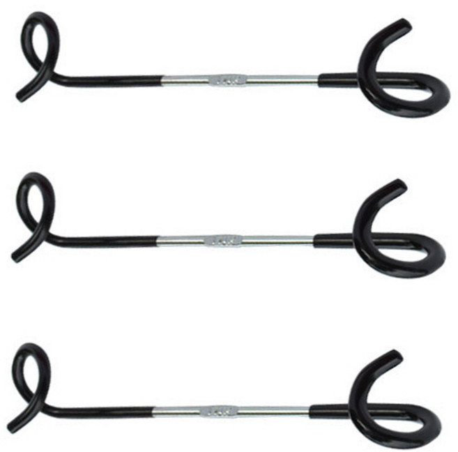 캠핑용 랜턴걸이 돼지꼬리, 블랙, 3개