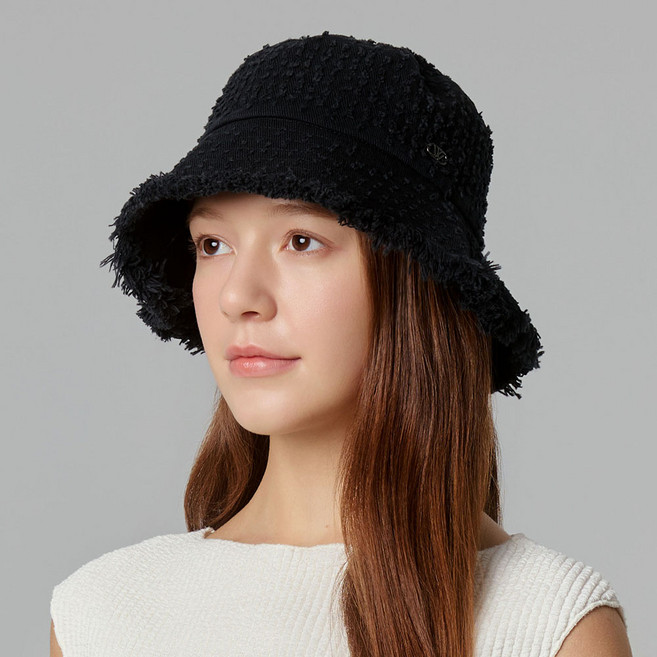 화이트샌즈 코튼 서피스 펀칭 버킷햇 벨리나