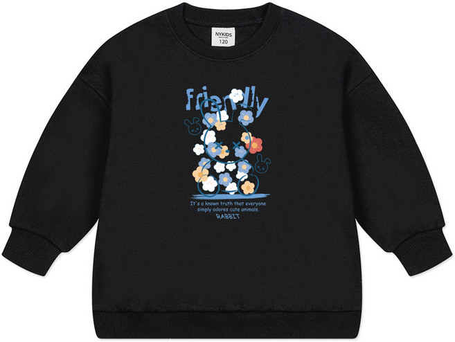 뉴욕꼬맹이 아동용 오버핏 맨투맨 티셔츠 W313