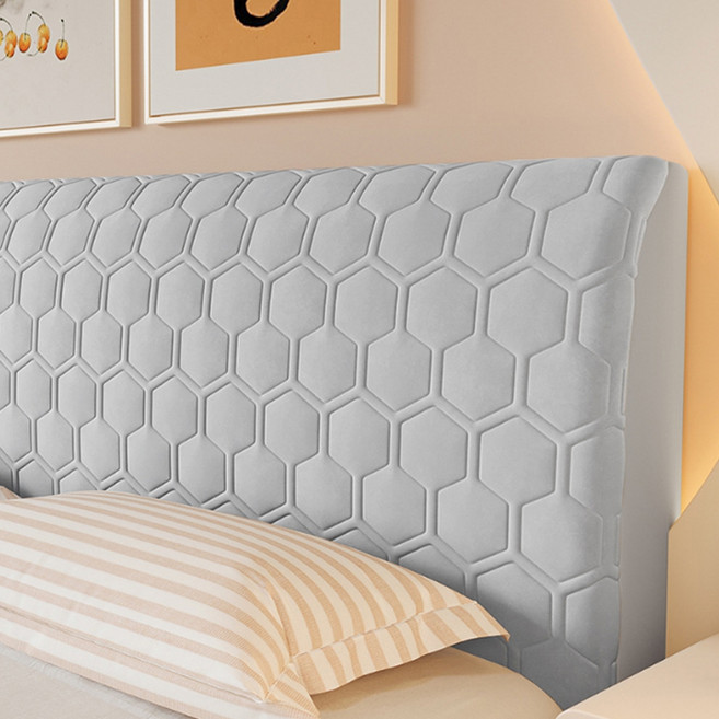 소니오 심플 퀄팅 침대헤드 커버, D 그레이, 1개