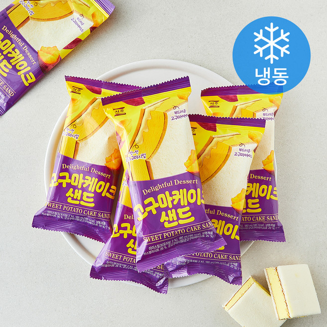 서주 고구마케이크 샌드 아이스크림 (냉동), 1개, 6개입, 180ml