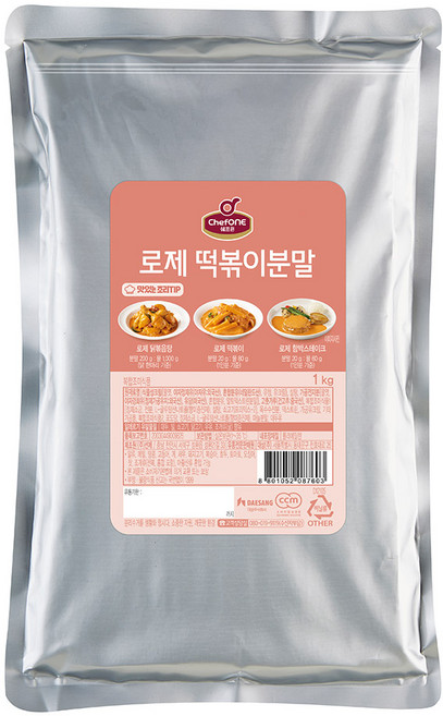 쉐프원 로제 떡볶이 분말, 1kg, 1개