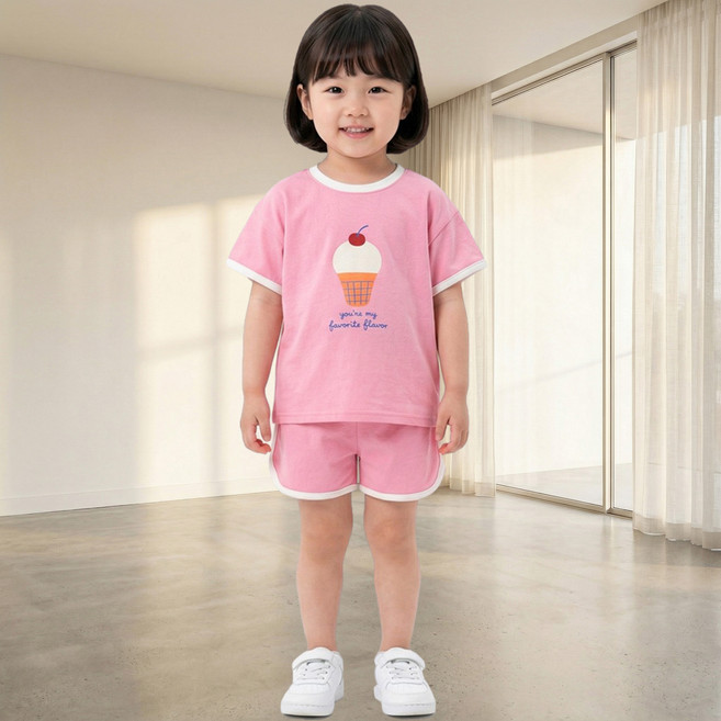 KIDSCOMO 兒童Flavor短袖上下裝套組