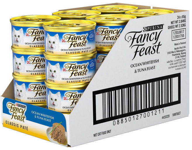 팬시피스트 생후 3개월 이후 고양이 화이트라벨 클래식 주식캔, 참치, 85g, 24개
