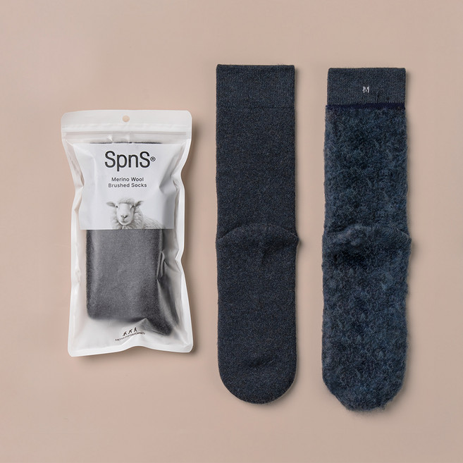 Sockpiens 美麗諾羊毛刷毛冬季襪 2雙