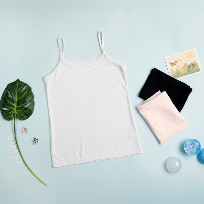 크리비아 시원한 슬럽 인견 끈나시