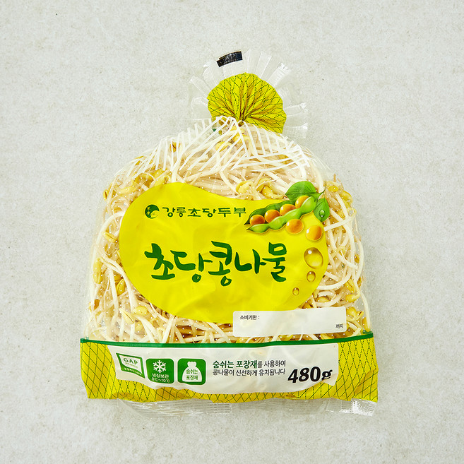 강릉초당두부 GAP 인증 초당콩나물, 480g, 1개