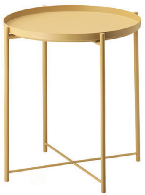 생활살림 모던 심플 철제 사이드 테이블, 옐로우