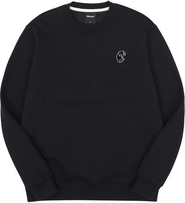 옥스타 남녀공용 발라당 고양이 자수 특양면 맨투맨 4SSP003