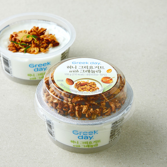 그릭데이 허니 그릭요거트 with 그래놀라, 108g, 1개