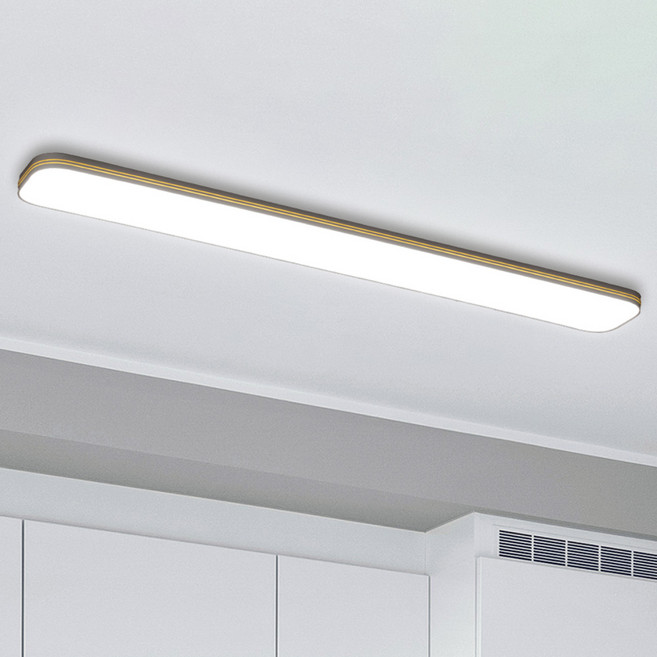 비츠조명 국산 60W 플리커프리 LED 넬라인 주방 전등 조명, 골드