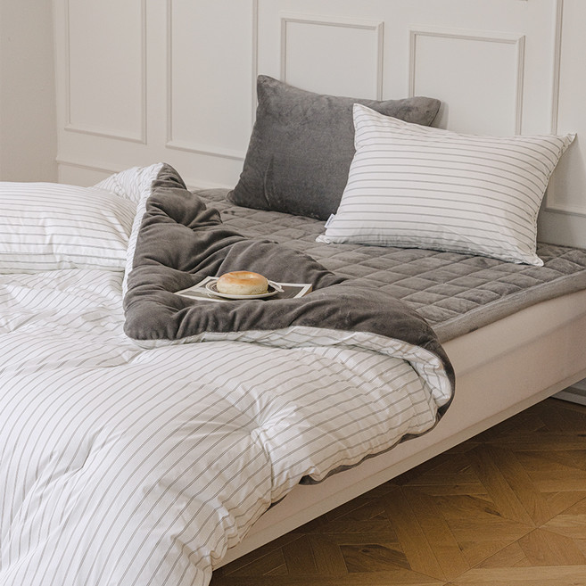 아망떼 머핀 먼지없는 무소음 장모 극세사 차렵이불 패드세트