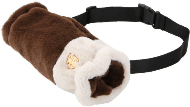 헨리스튜어트 골프 방한 투톤 힙색 핸드워머, 브라운, 1개