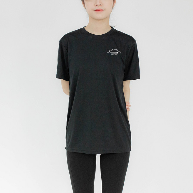 험블스튜디오 여성용 냉감 통기성 쿨링티 로고 스포츠 기본 얇은 여름 반팔 티셔츠 IMUD_17_350