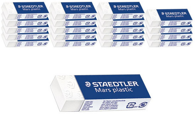STAEDTLER 施德樓 Mars plastic 橡皮擦 526 50, 單色, 20件
