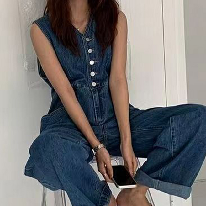 리떼 데님 점프 수트 JS1720